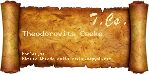 Theodorovits Cseke névjegykártya